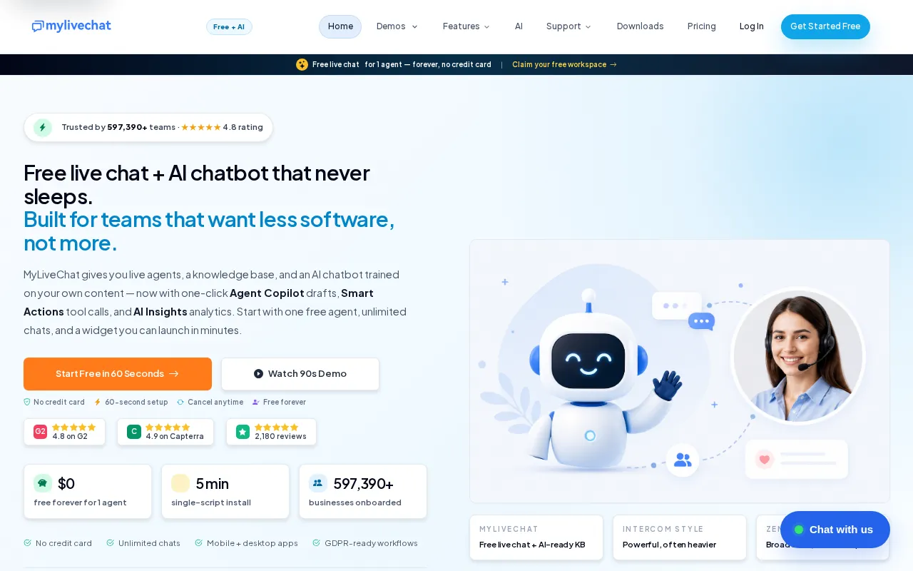 Mylivechat — preview screenshot