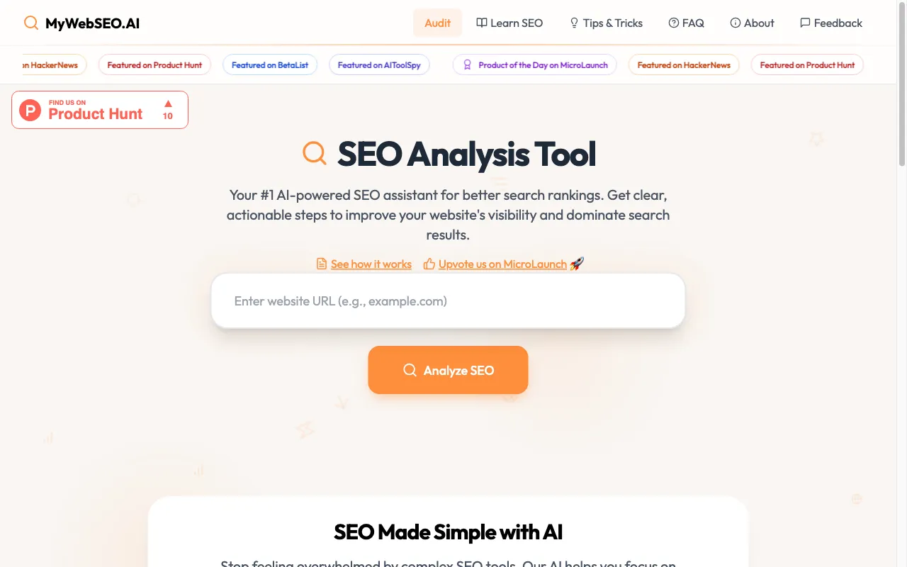 MyWebSEO.AI — preview screenshot
