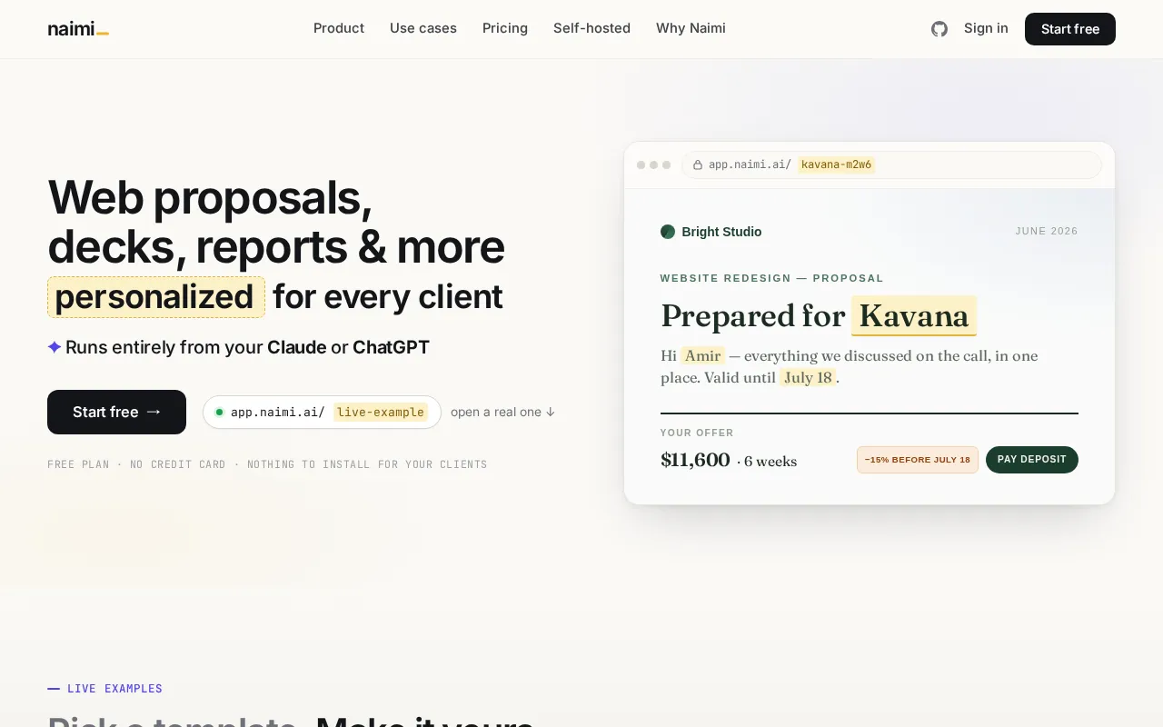 Naimi — preview screenshot