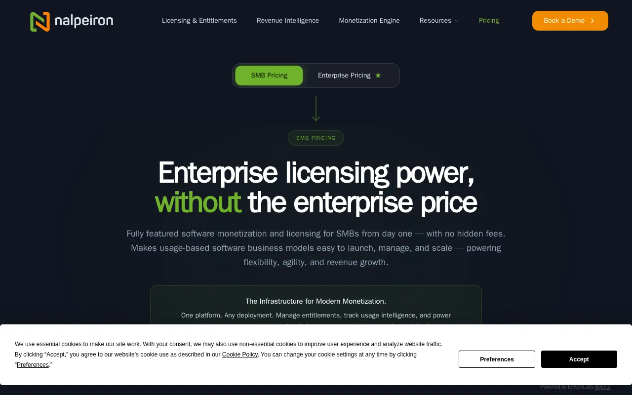 Nalpeiron — pricing page