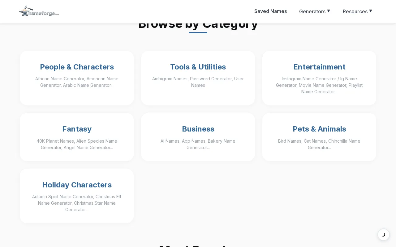 NameForge — preview screenshot