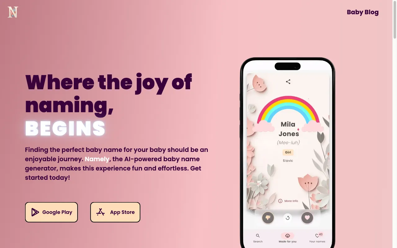 Namely — preview screenshot