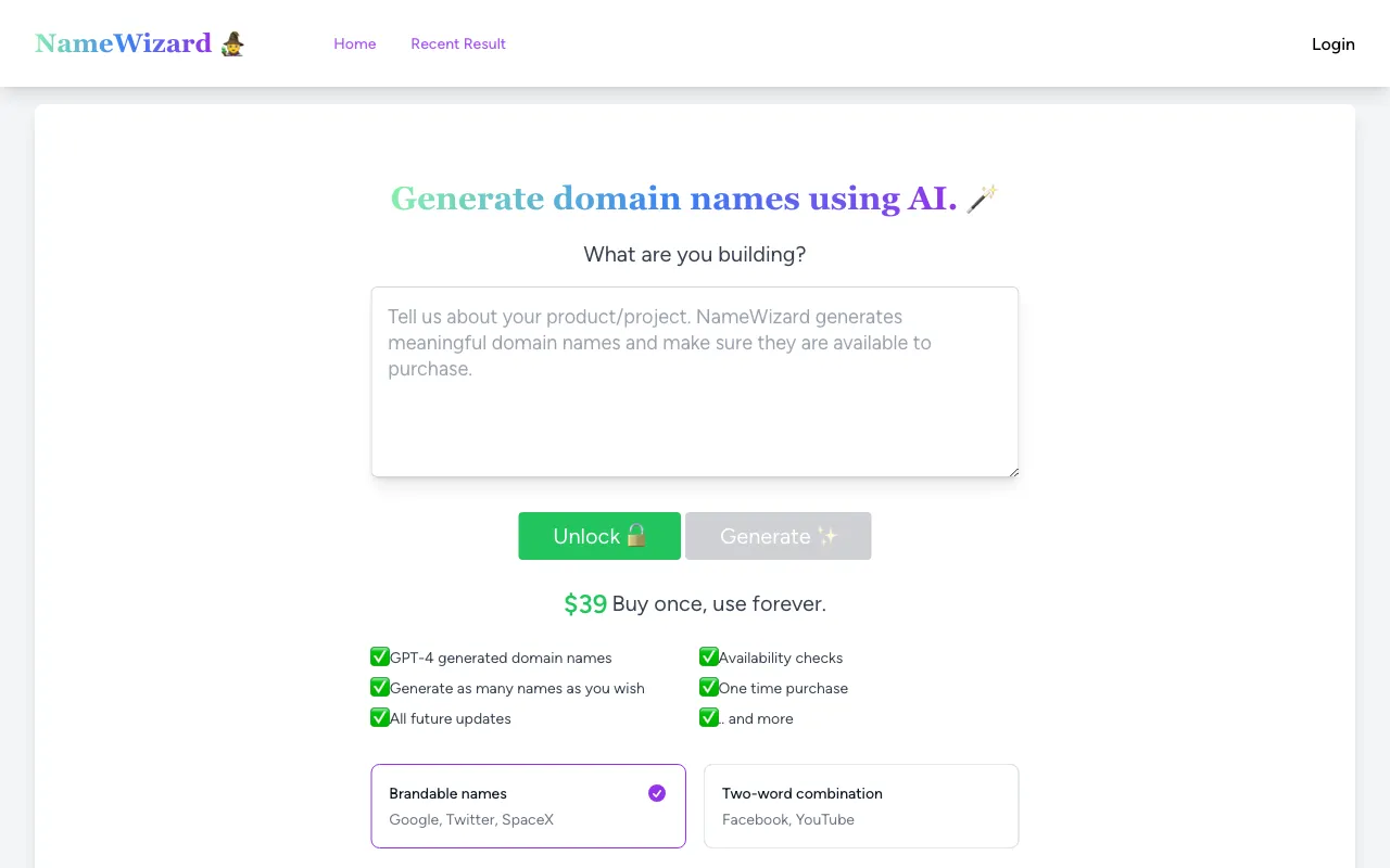 NameWizard — preview screenshot