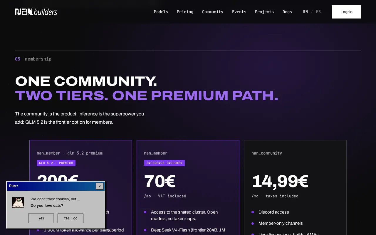 NaN Builders — pricing page