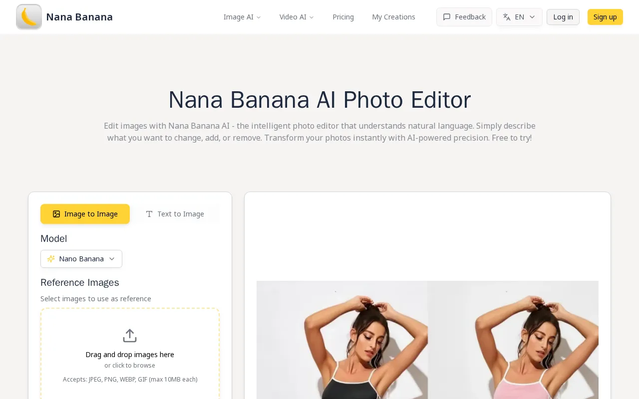 Nana Banana AI Photo Editor — preview screenshot