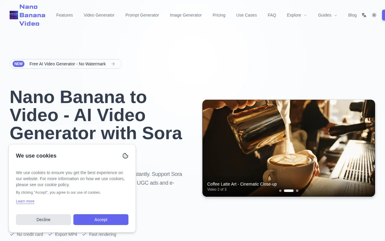 nana banana video — preview screenshot