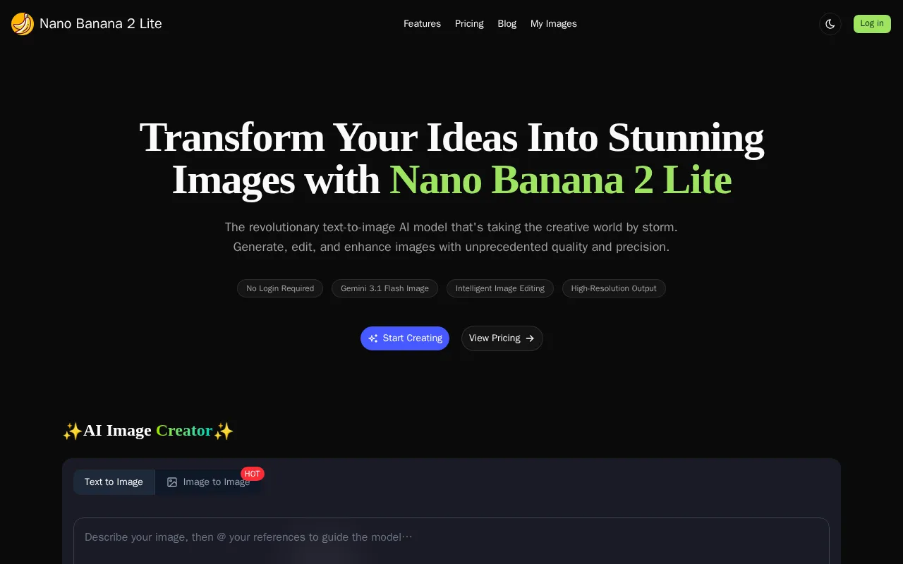 Nano Banana 2 Lite — preview screenshot