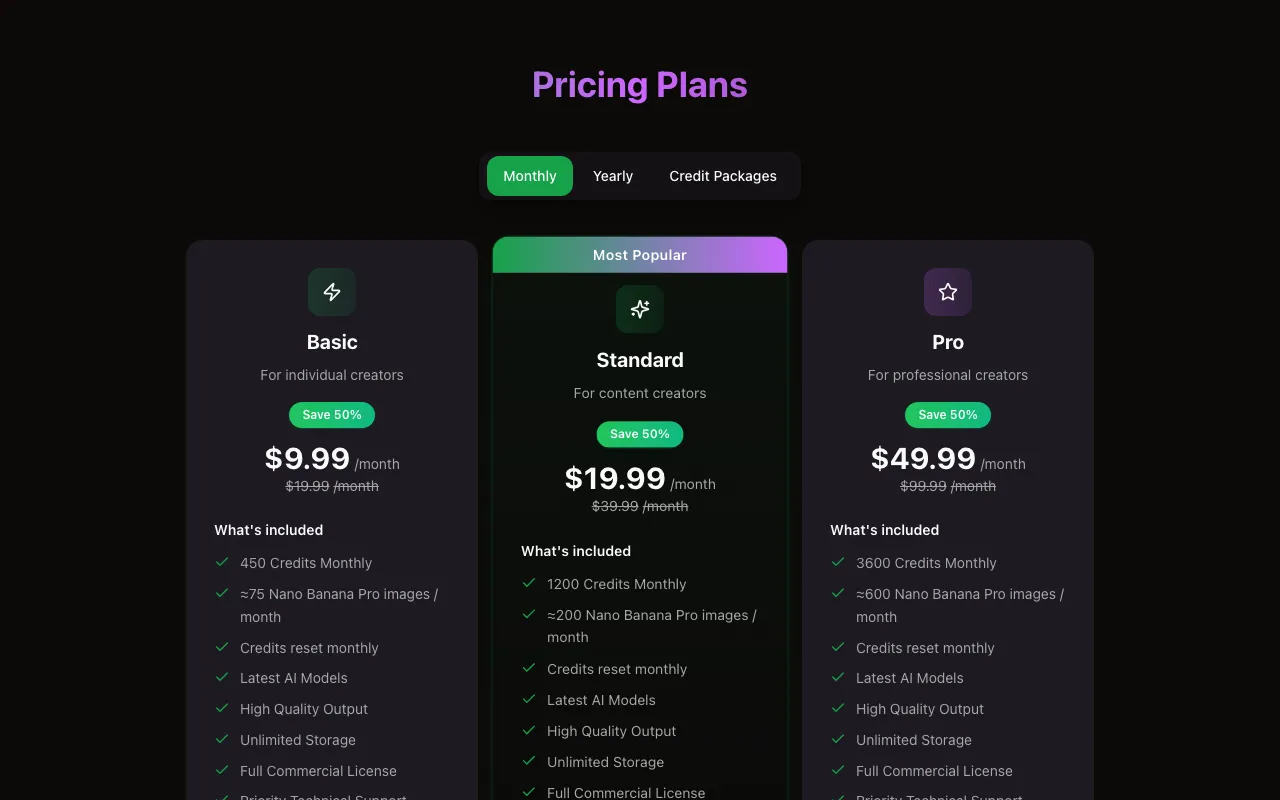 nano-banana2.co — pricing page