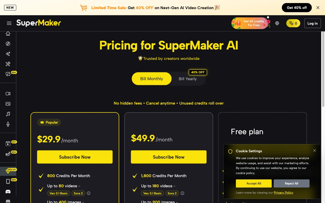 Nano Banana AI Image Generator & Editor — pricing page