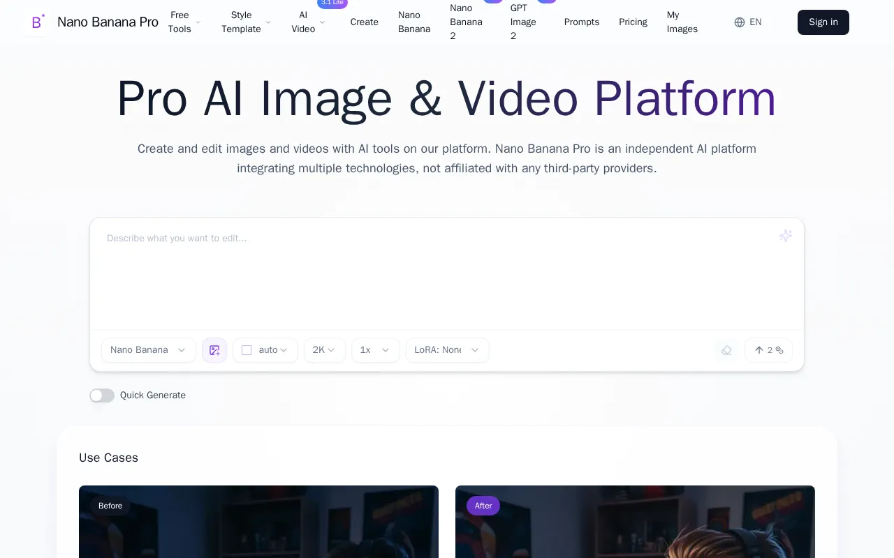 Nano Banana Pro — preview screenshot