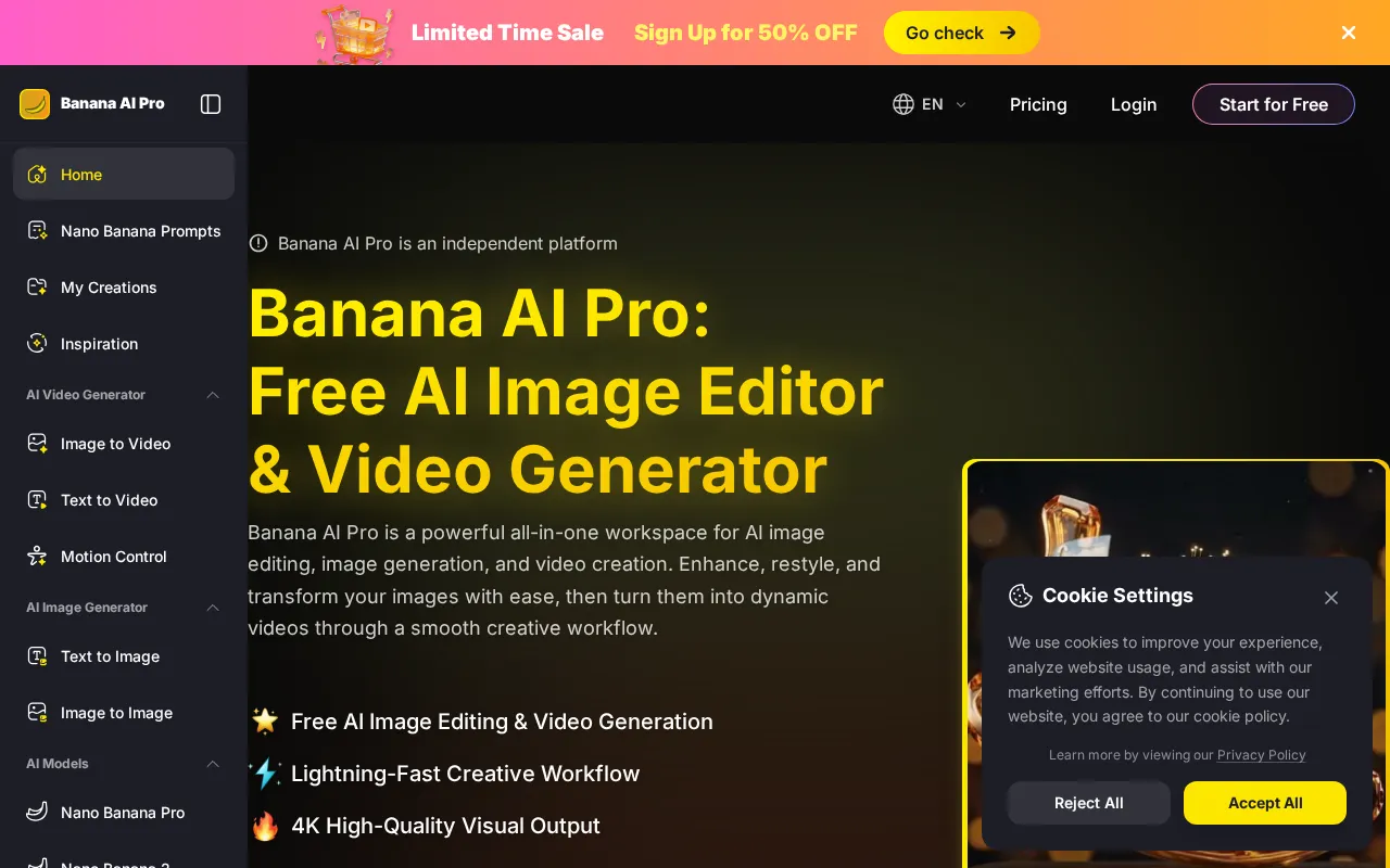 Nano Banana Pro AI Image Editor — preview screenshot