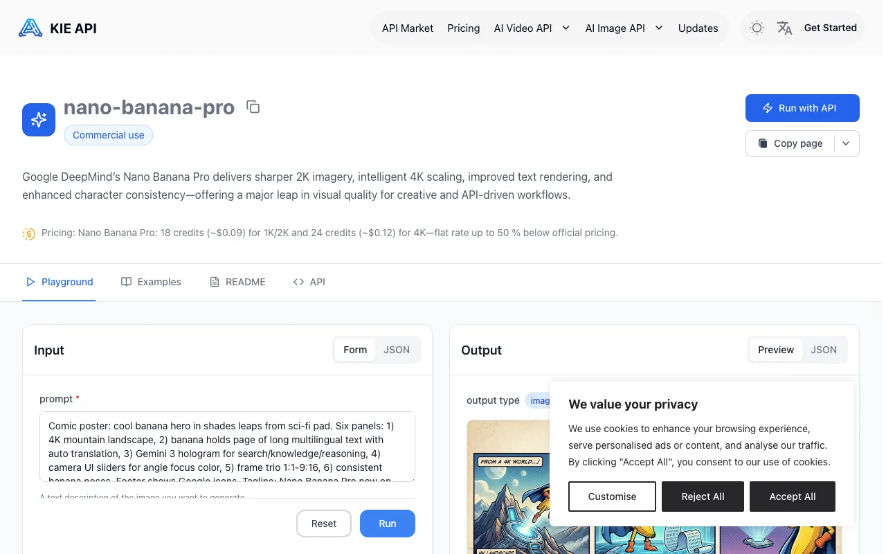 Nano Banana Pro API — preview screenshot