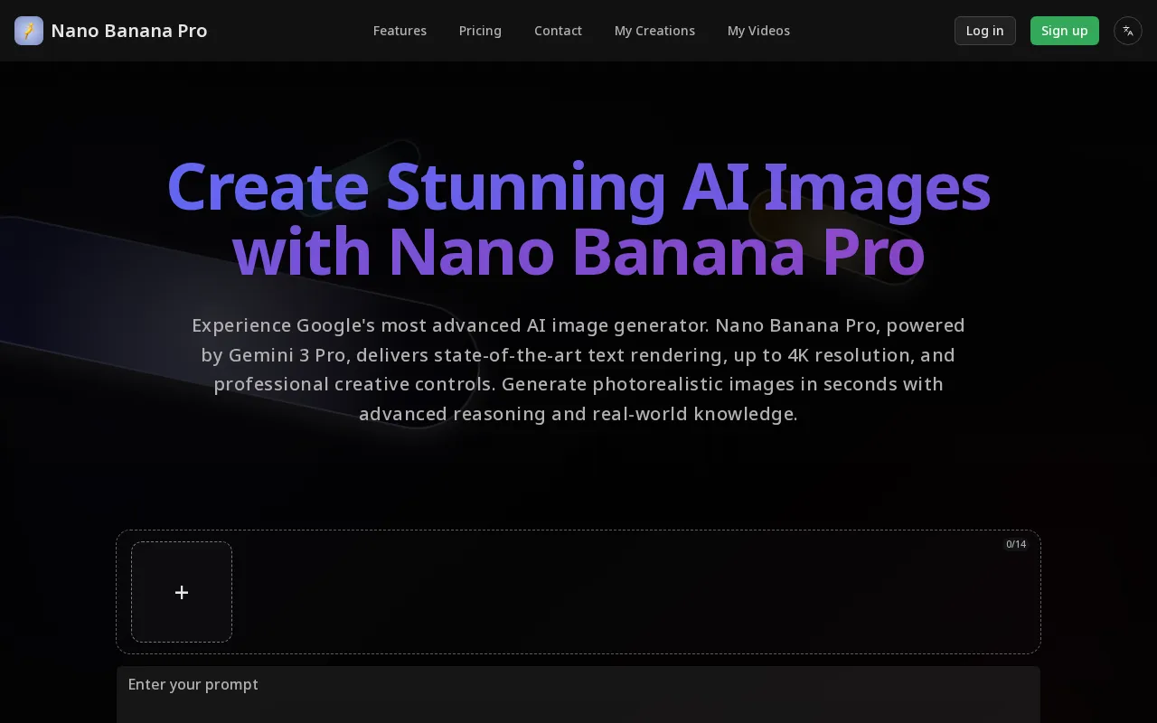 nano banana pro studio — preview screenshot