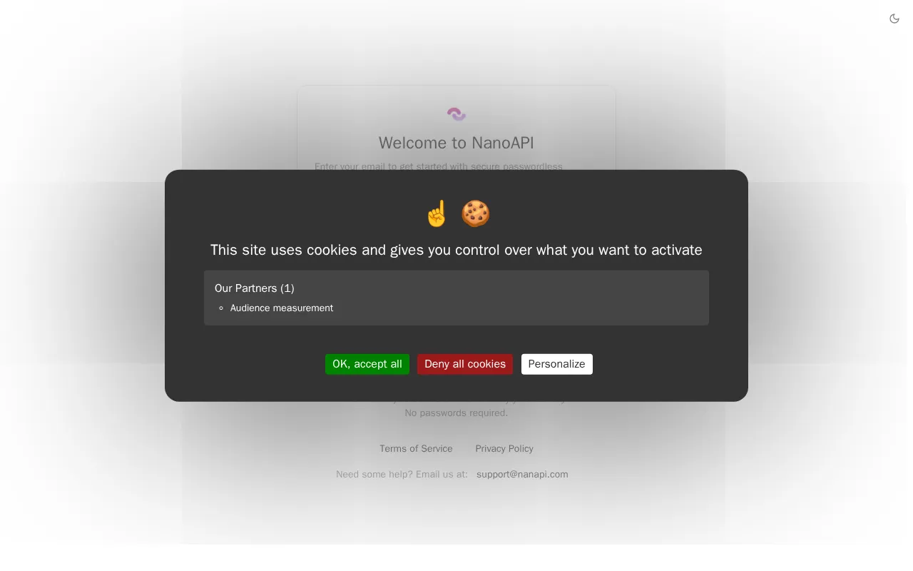 NanoAPI Cloud — preview screenshot