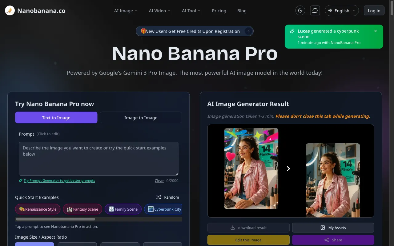Nanobanana.co — preview screenshot