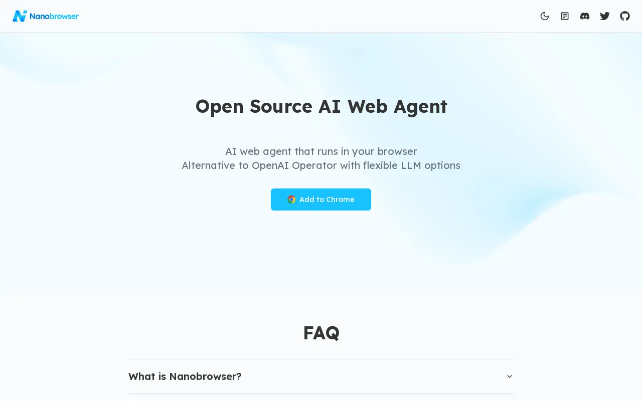 Nanobrowser — preview screenshot