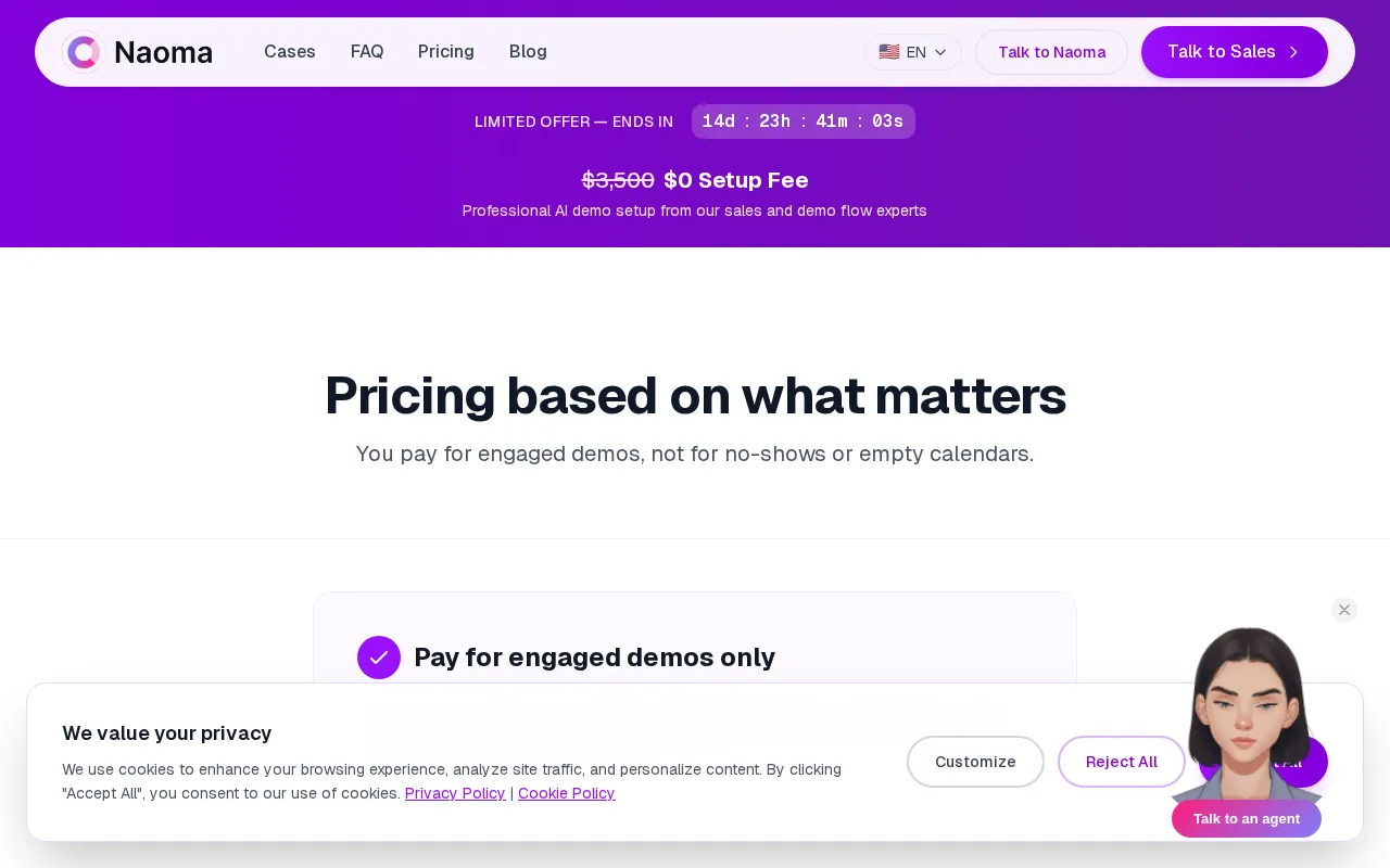 Naoma.ai — pricing page