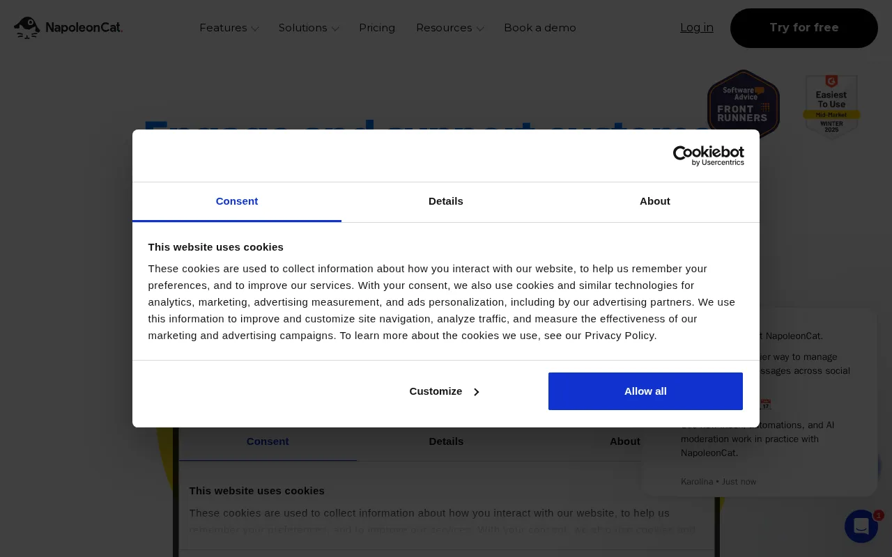 Napoleoncat — preview screenshot
