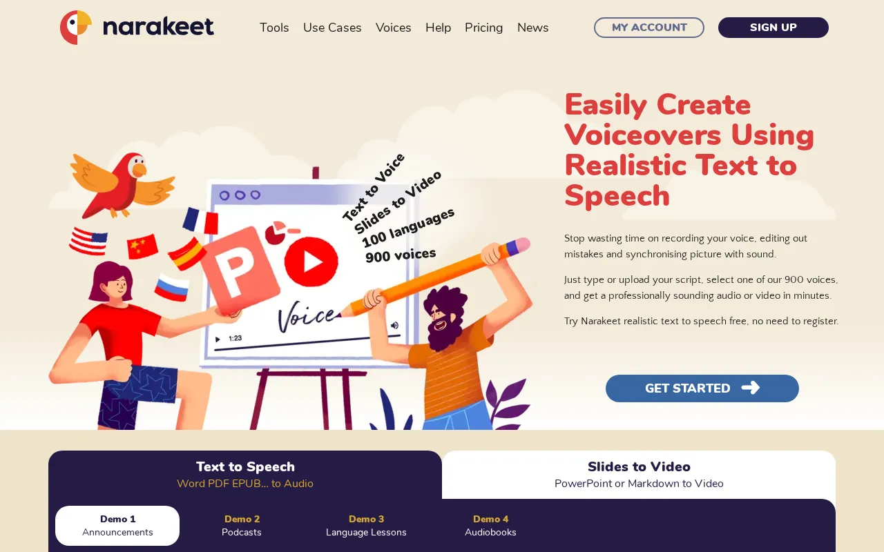 Narakeet — preview screenshot