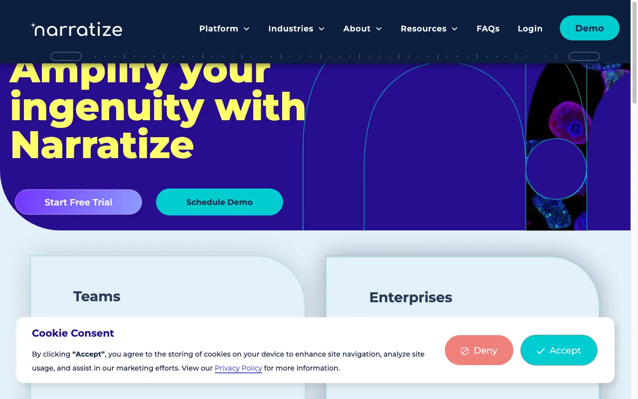 Narratize — pricing page