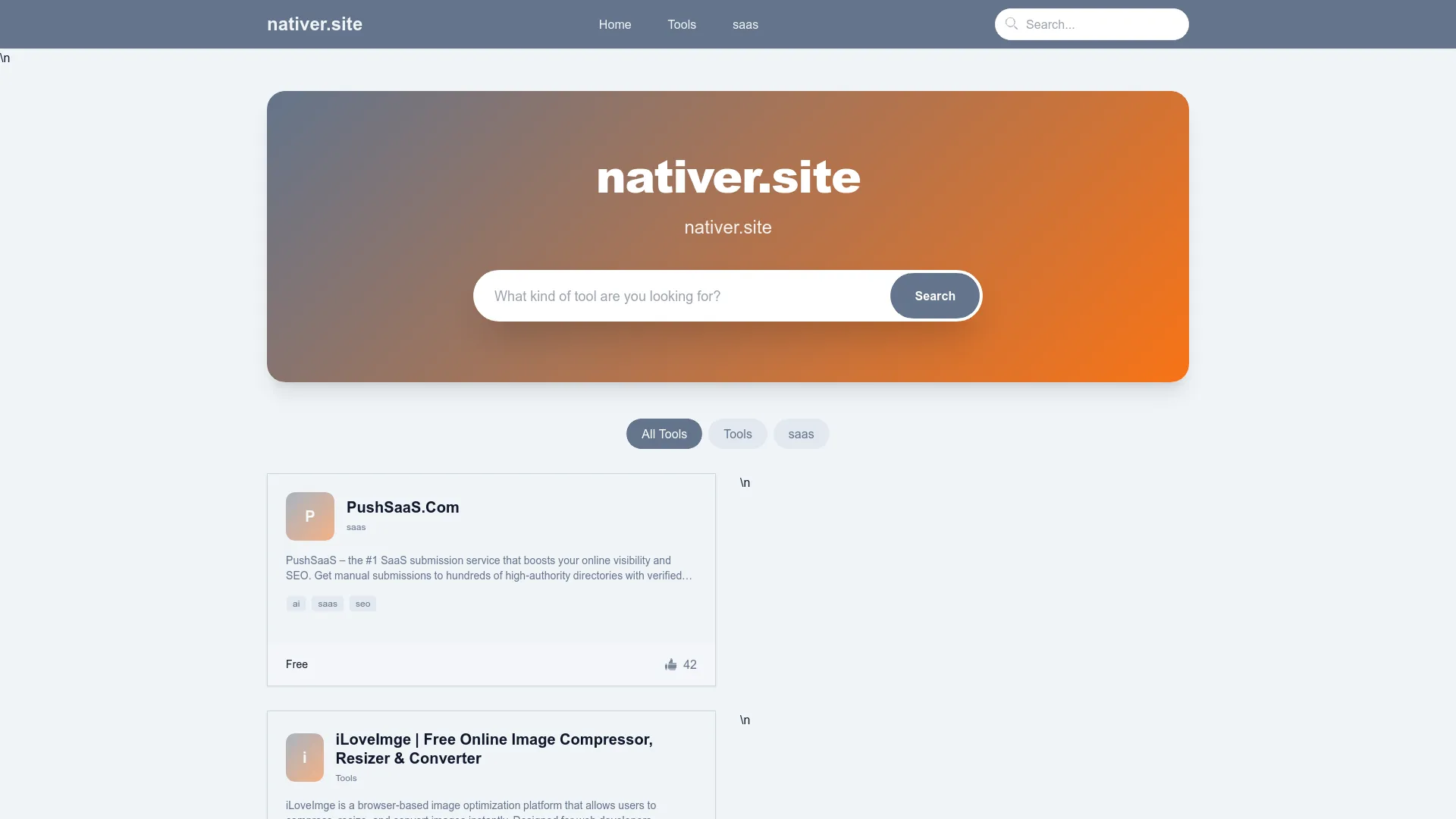 Nativer — preview screenshot