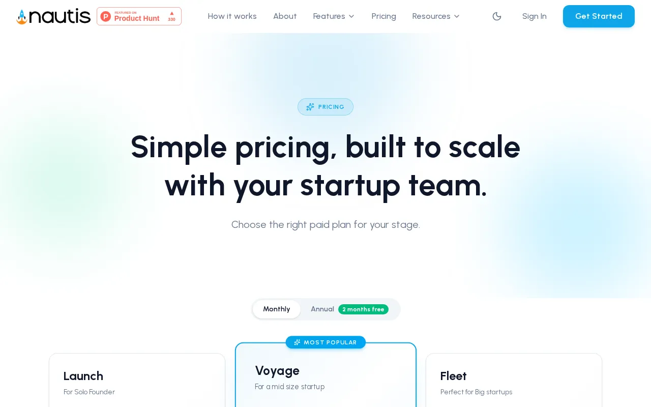 Nautis — pricing page