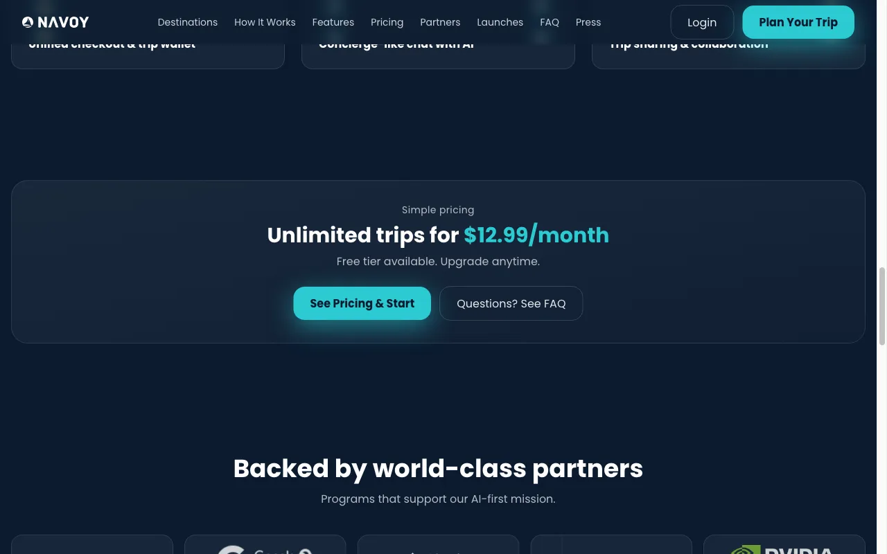 Navoy — pricing page