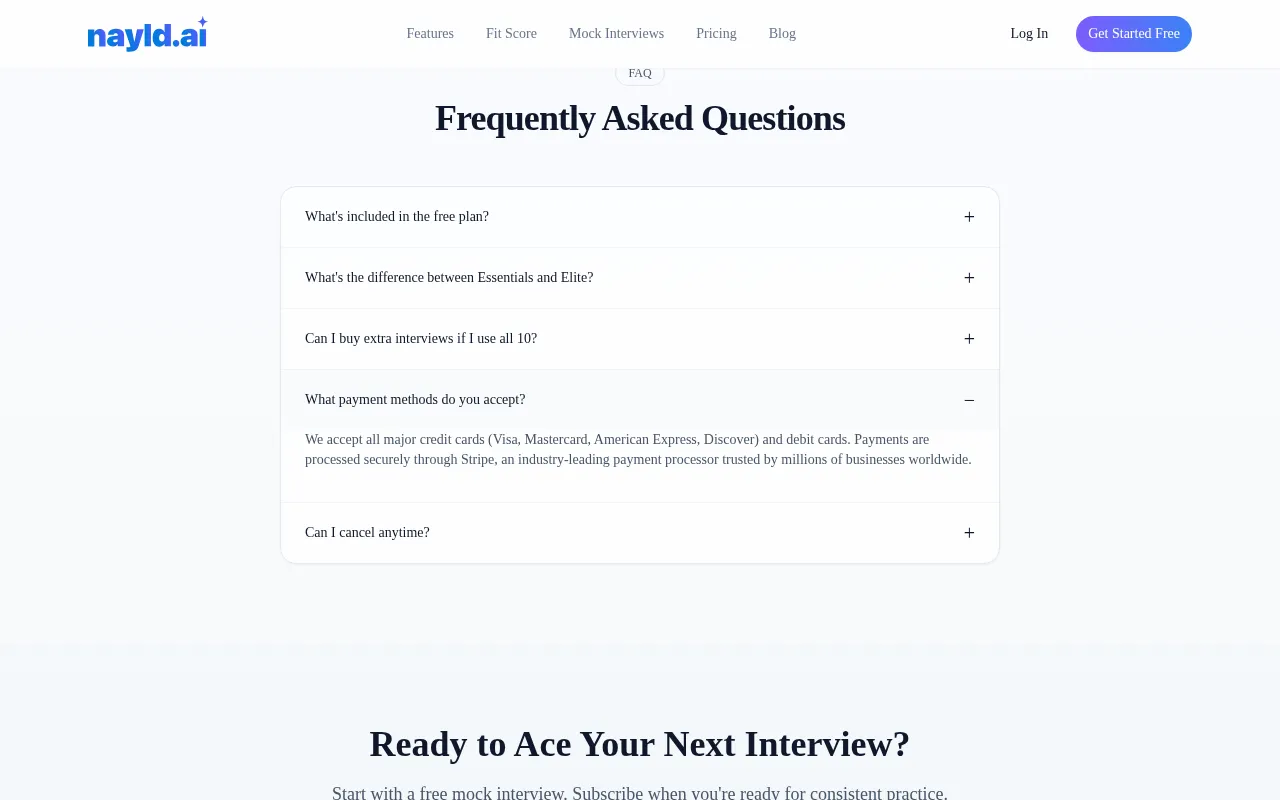 nayld.ai — pricing page