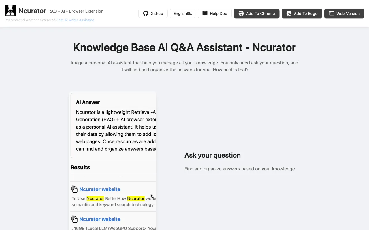 Ncurator — preview screenshot
