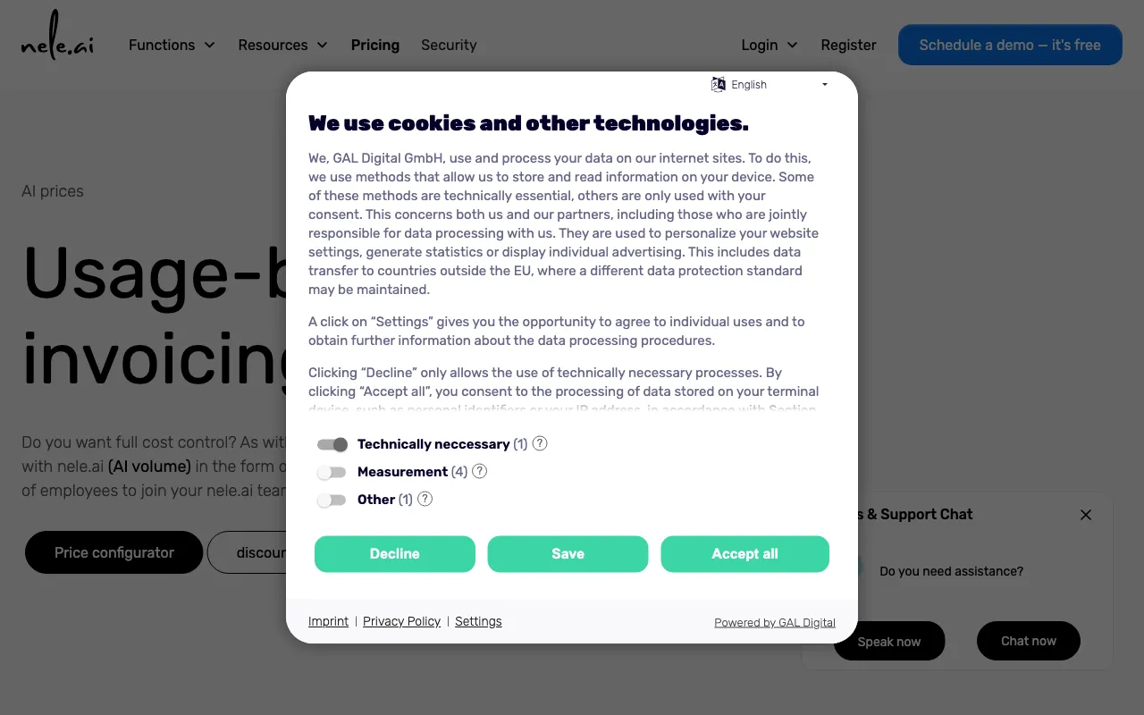 nele.ai — pricing page
