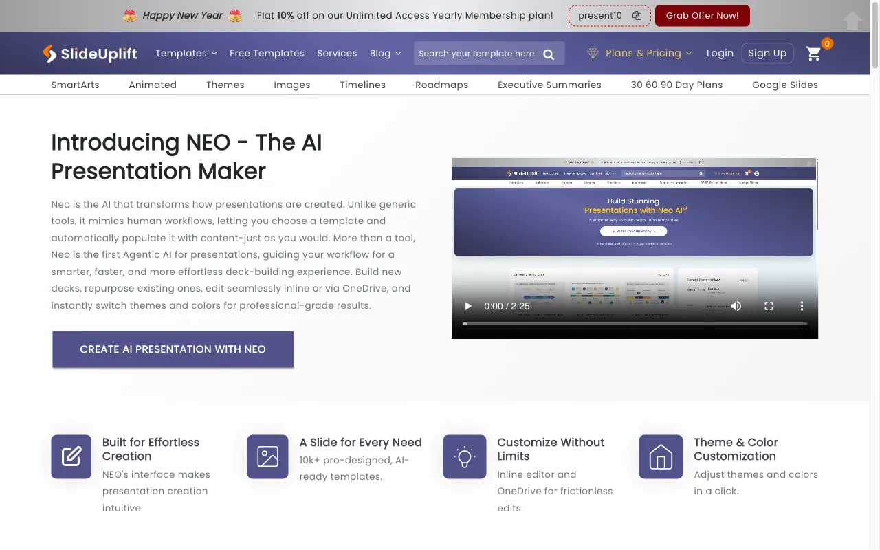 Neo AI Presentation Maker — preview screenshot