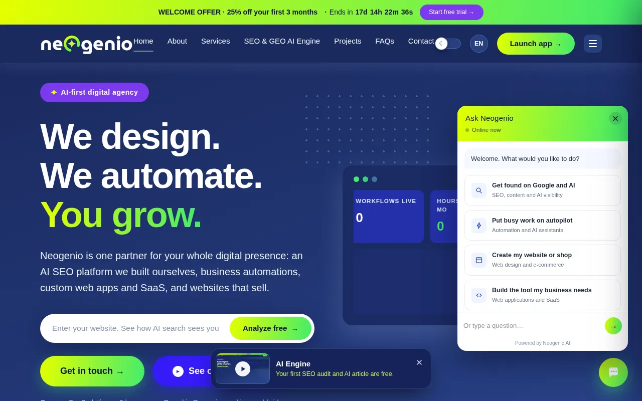 Neogenio SEO AI Engine — preview screenshot
