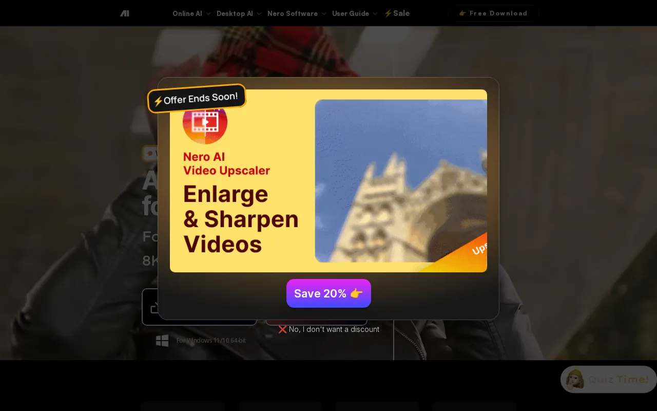 Nero AI Video Upscaler — preview screenshot