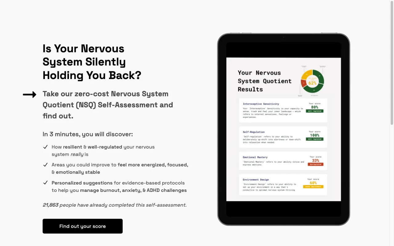 Nervous System Quotient (NSQ) — preview screenshot