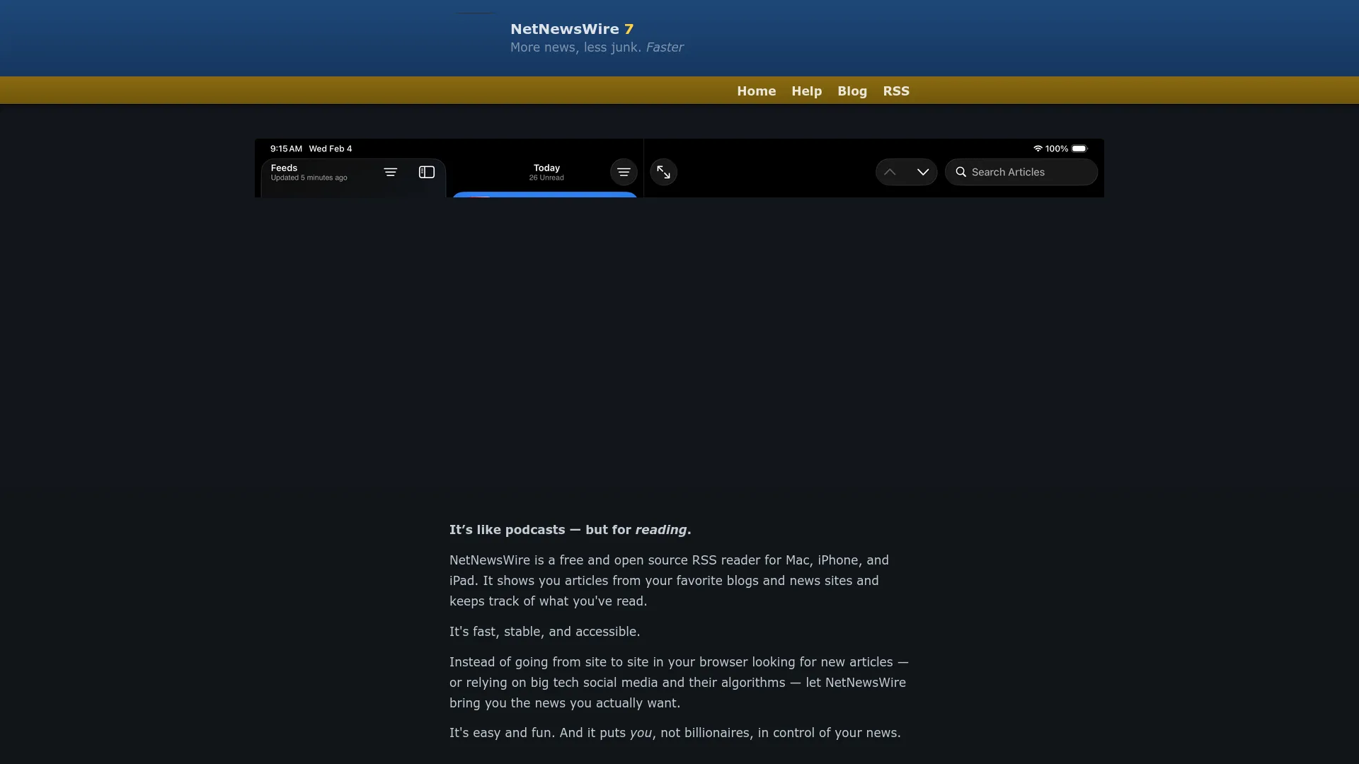 NetNewsWire 7 — preview screenshot