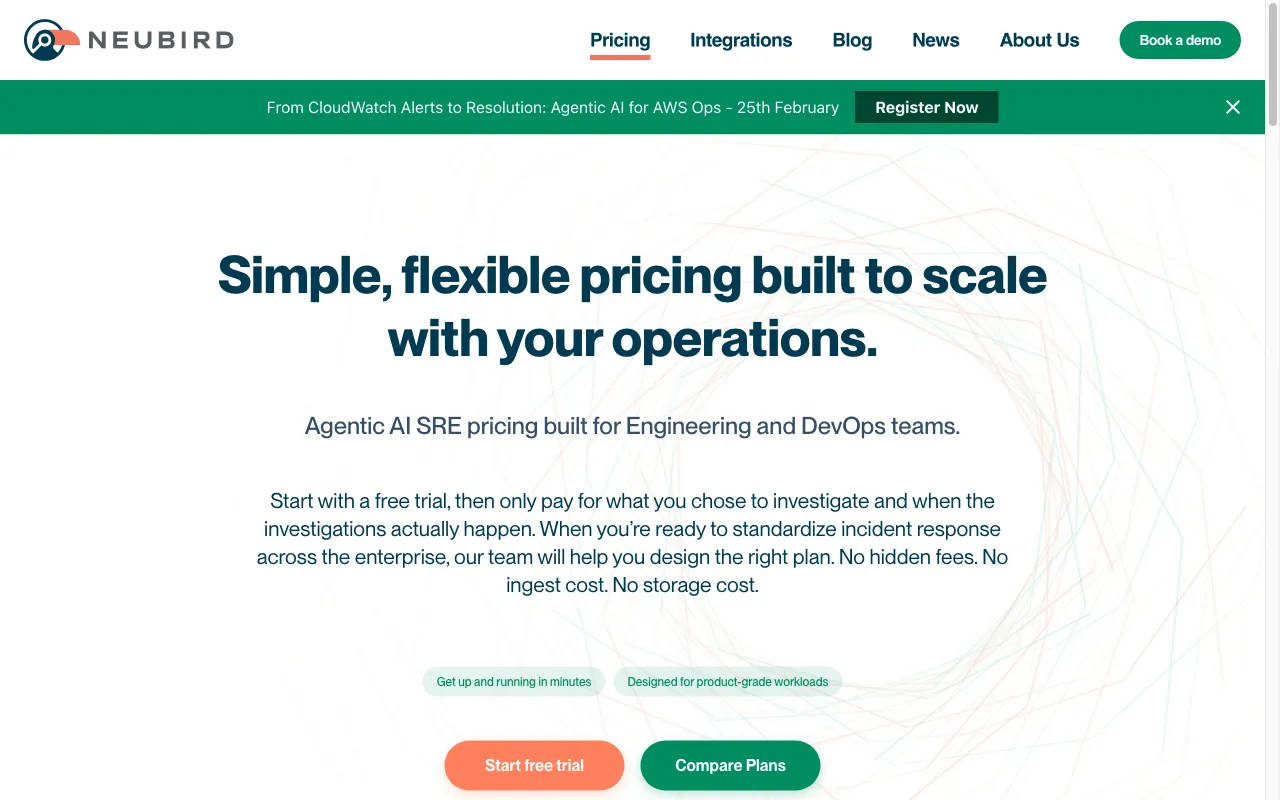 NeuBird — pricing page
