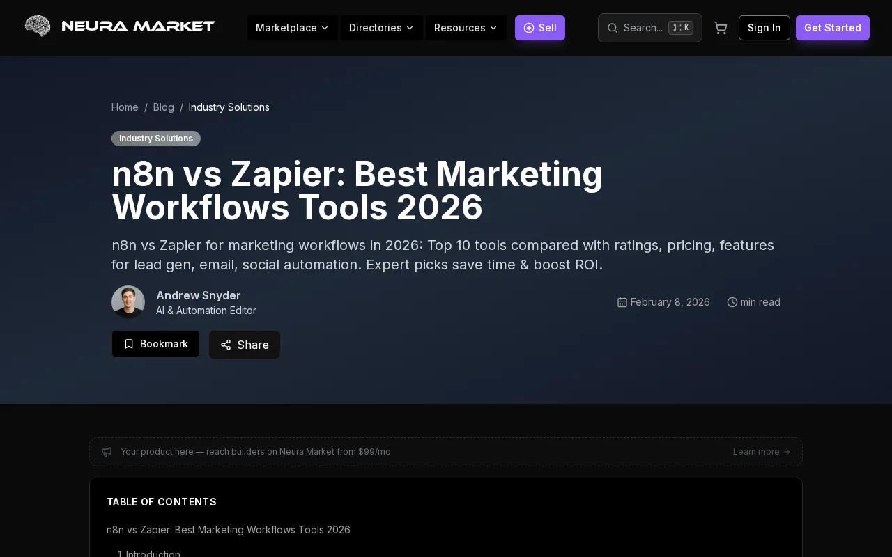 Neura Market — pricing page