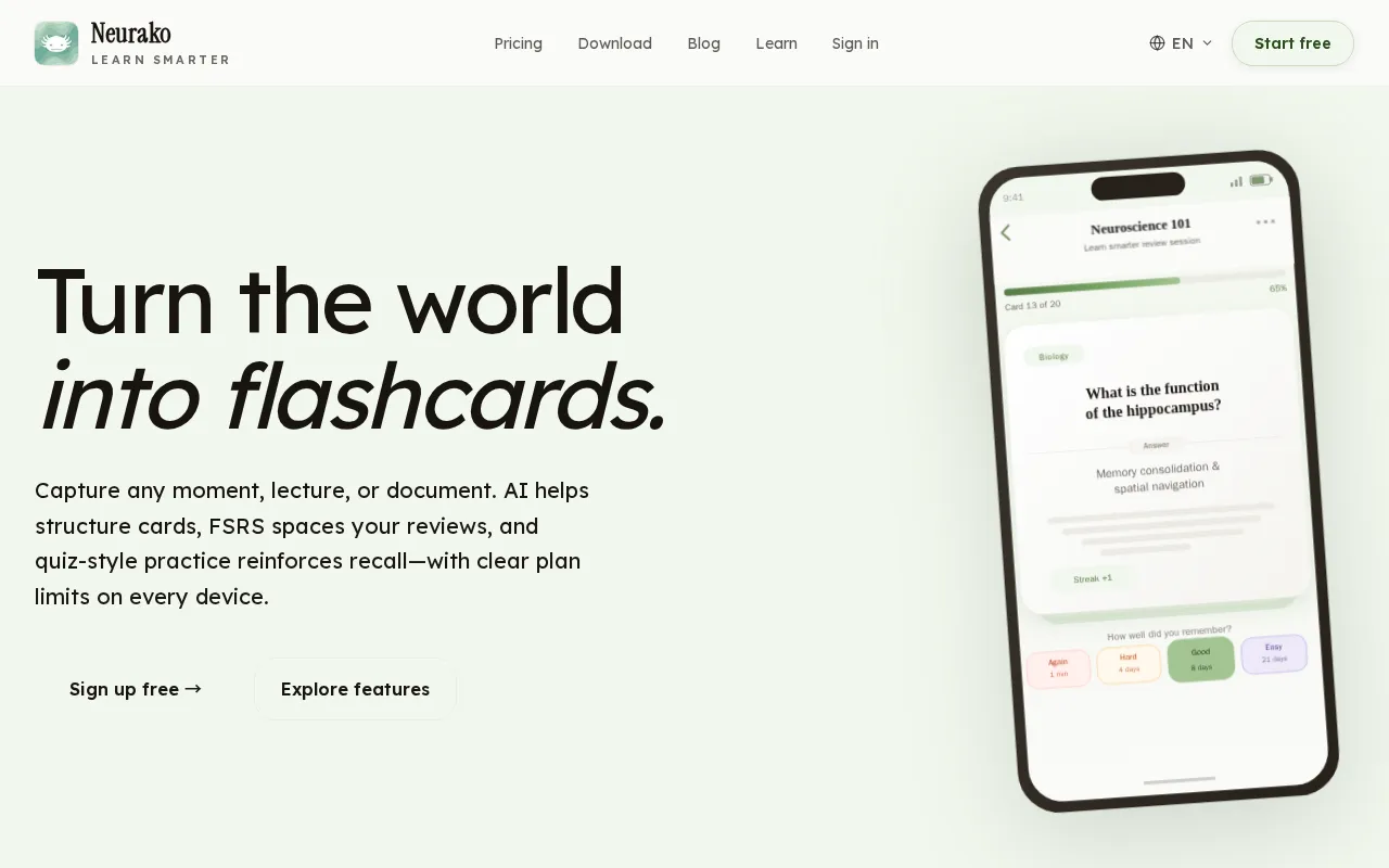 Neurako — preview screenshot