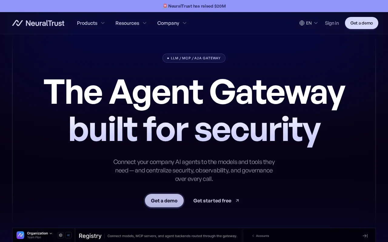 NeuralTrust — preview screenshot