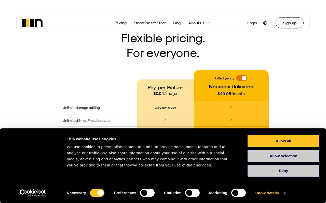 Neurapix — pricing page