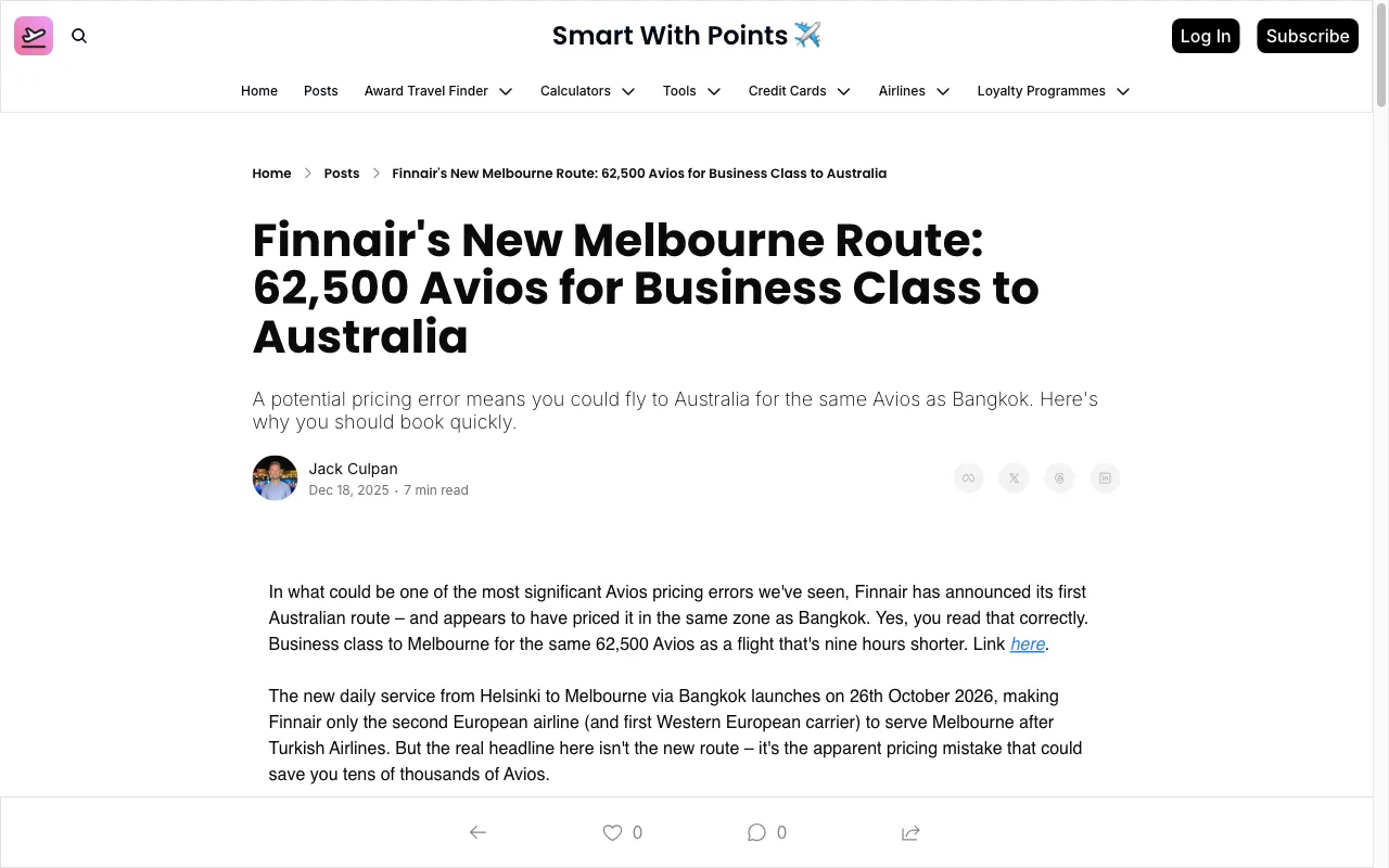 Smart With Points ✈️ — pricing page