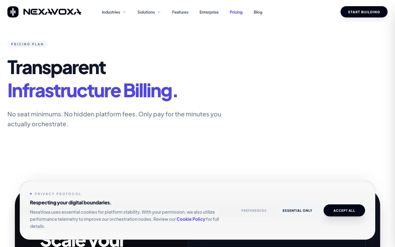 NexaVoxa — pricing page