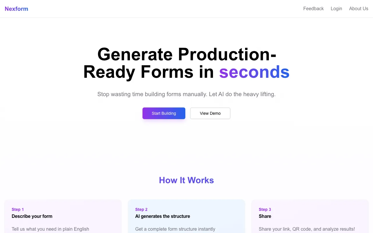 Nexform — preview screenshot