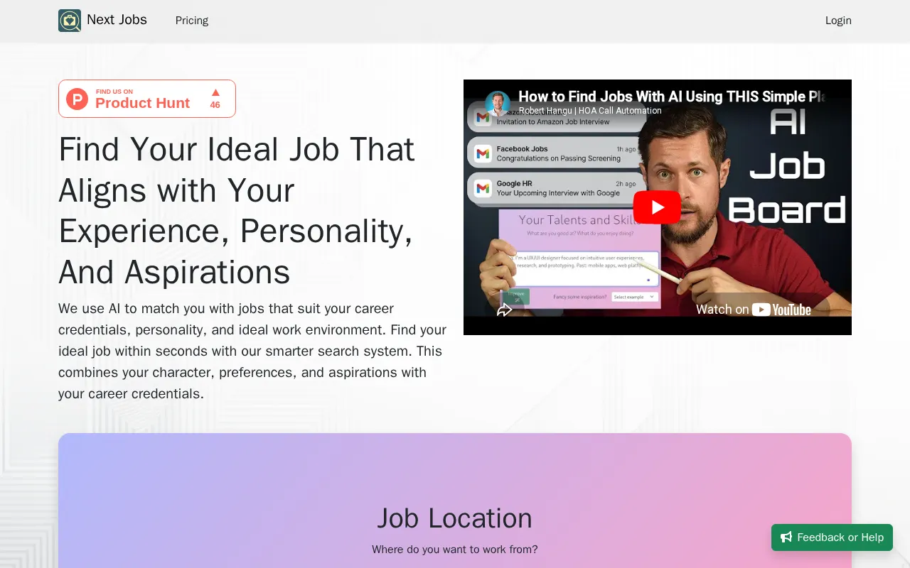 Next Jobs — preview screenshot