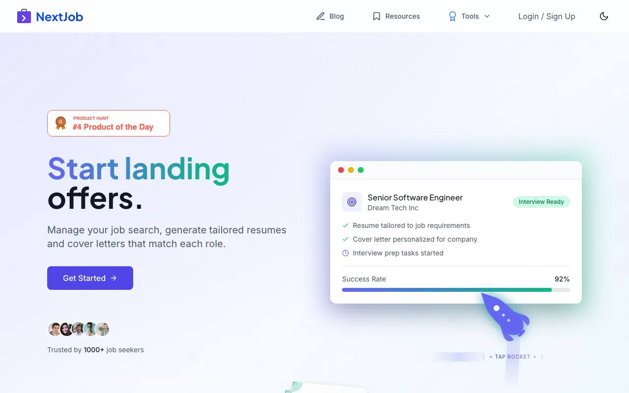 NextJob — preview screenshot