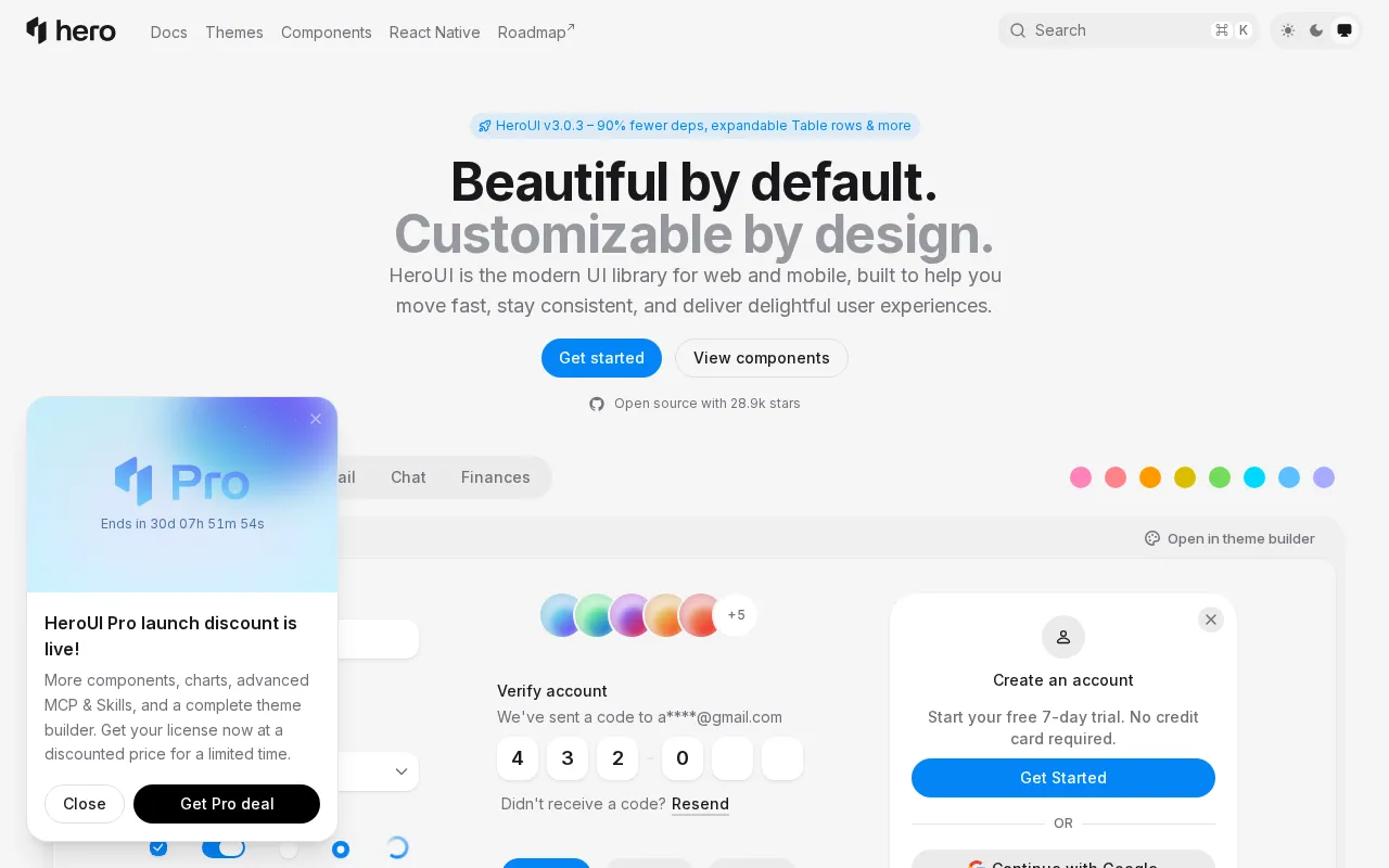 HeroUI — preview screenshot