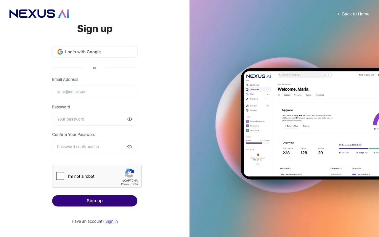 Nexus AI — preview screenshot