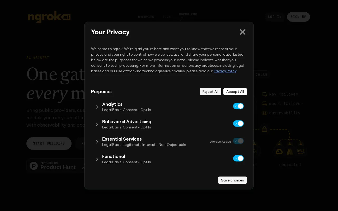 ngrok AI Gateway — preview screenshot