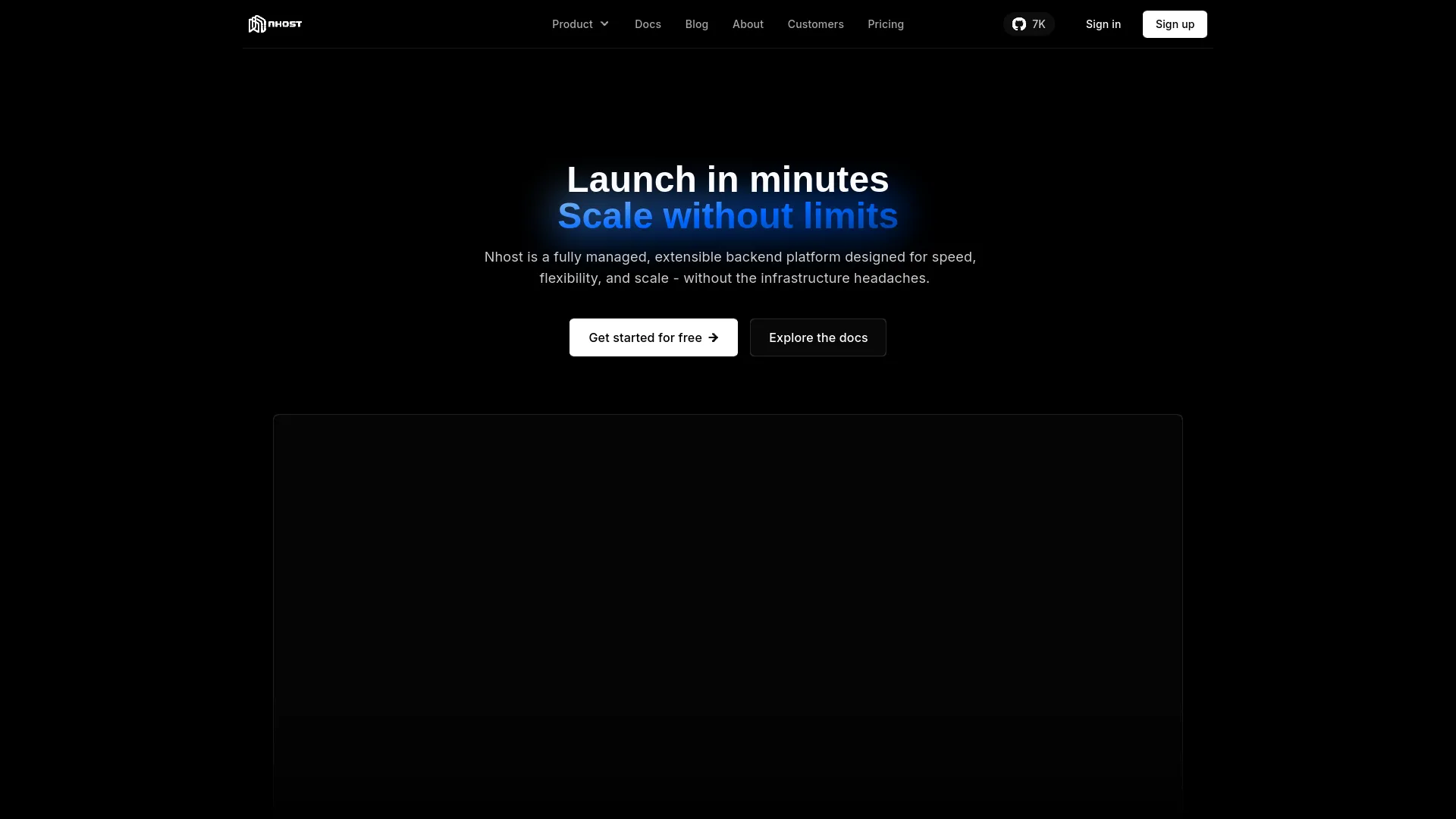 Nhost — preview screenshot