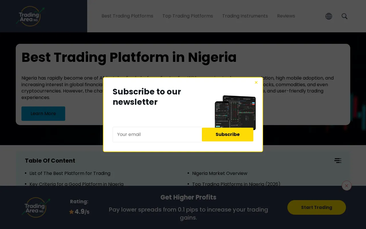 Nigeria Trading Platform — preview screenshot